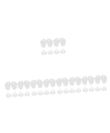 NOLITOY 20 Pairs Clip Toe Pad Toe Cushions Silicone Toe Guard Sandal Toe Pads Silicone Heel Protector Toe Separators Clear Thong Silicone Pad Foot Care Tool Non-Slip