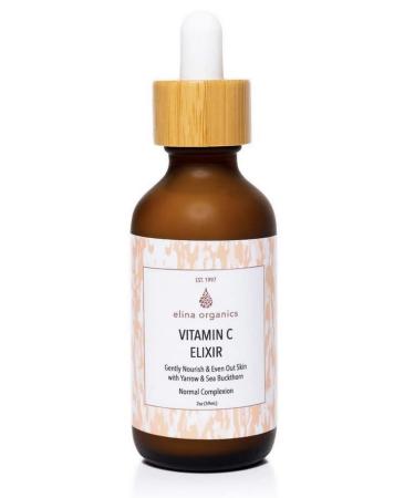 Vitamin C Elixir 2oz Hydrates Skin Reduces Wrinkles Rebuilds Collagen Organic Skincare Unisex