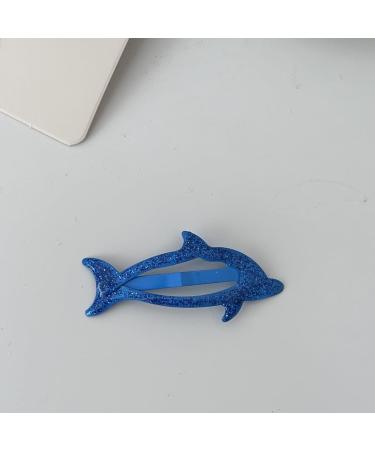 hgnxa Girls Hair Clip with Glitter Women Kid Hairgrips Dolphin Headdress Barrettes Dolphin Shape Sweet 2000s Girls Hairpins Red - Buy Online on GoSupps.com