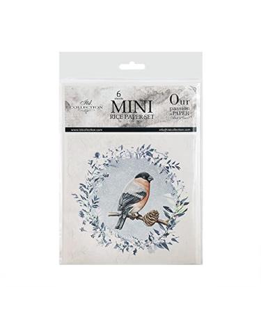 ITD Collection - Mini Rice Paper Creative Set 14.8 x 14.8 cm (6 Sheets), Decoupage Rice Paper for Scrapbooking and Crafts, Multi-Colour (RSM049)