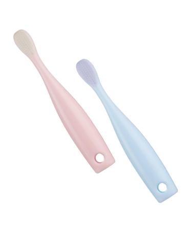 Minkissy 2st toothbrush all-round toothbrush for children manual soft toothbrush toothbrushes for children toothbrush baby toothbrush children's toothbrush gently detergent toddler pp