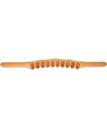 Massage Tab Scooter | Beech Wood GUA SHA Tool for Neck & Back | Lymphatic Drainage Massager & Anti-Cellulite Wooden Body Roller - Buy Online on GoSupps.com
