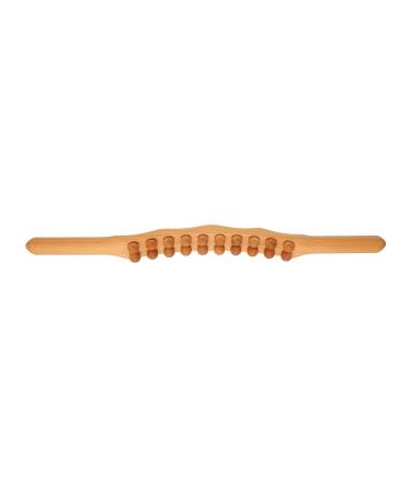 Body Gua Sha Stick Anggrek Muscle Relaxing Scraping Massage Bar Whole Body Scraping Stick Wood massage aid with 20 pearls for back belly and shoulder