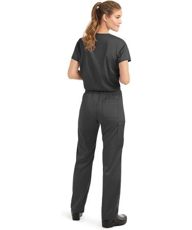 Strictly Scrubs Stretch Women's 4-Way Stretch Scrub Set - XS-3X, 15 Colors - V-Neck Top and Pant Included | X-Large Petite, Pewter - Buy Online on GoSupps.com