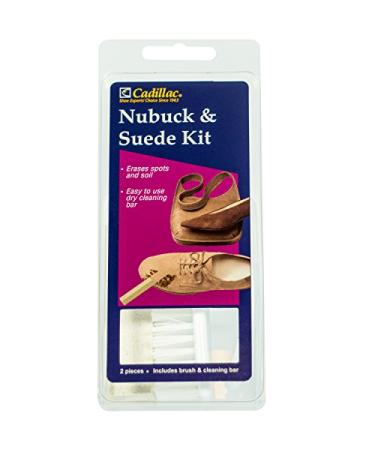 Cadillac Nubuck & Suede Cleaner Kit - Brush and Eraser - Remove Stains & Clean Shoes Boots Bags Coats & More
