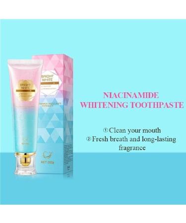 Niacinamide Intensive Whitening Toothpaste Niacinamide Stain Removal and Oral Cleaning Two-Color Toothpaste Remove Tooth Stains and Whitening Fresh Breath with Long-Lasting Fragrance (1) 1 Fl Oz (Pack of 1) - Buy Online on GoSupps.com