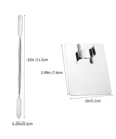 FOMIYES Stainless Steel Makeup Mixing Palette & Spatula - Ideal for Eye Shadow Nail Art & Pigment Blending - Buy Online on GoSupps.com