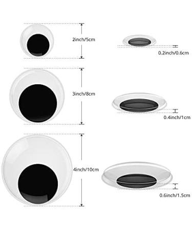Set of 6 Black Wiggle Googly Eyes for Crafts - 2, 3, 4 - Self Adhesive - Christmas Decorations - Buy Online on GoSupps.com
