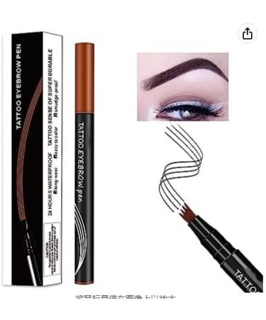 Four Forked Liquid Water Eyebrow Pencil 3D Simulation Native Eyebrow Natural Anti Sweat Eyebrow Pencil Four Colors (Color : 02) - Buy Online on GoSupps.com