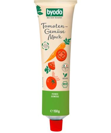 Byodo Organic Tomato-Vegetable Paste Double Fruit in a tube (2 x 150 gr)