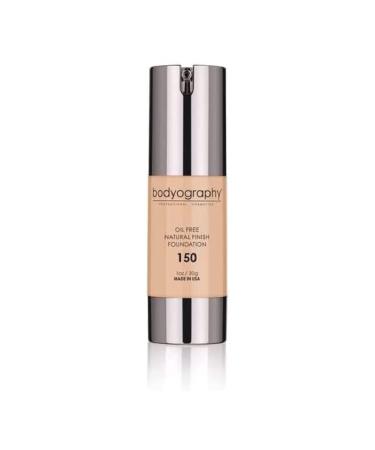 BODYOGRAPHY - NATURAL FINISH Foundation (Light Medium 150): Oil-Free Anti-Aging Salon Natural Finish w/ Vitamin E  C  Antioxidants | Vegan  Gluten-Free  Paraben-Free 150 Light Medium (Warm Undertone) 1 Ounce (Pack of 1) - Buy Online on GoSupps.com