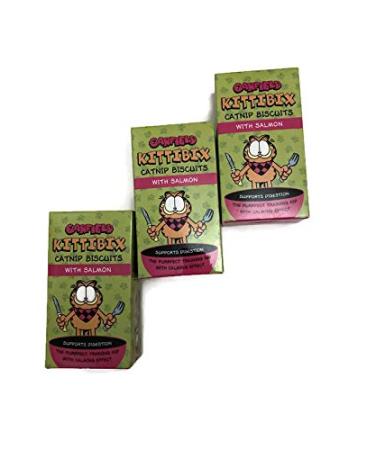 Garfield Salmon Kittibix Catnip Biscuits With Salmon Catnip Treats For Cats 3 Pack Bundle - Buy Online on GoSupps.com