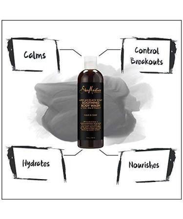 SheaMoisture African Black Soap Body Wash 13 fl oz | Soothing & Nourishing Cleanser - Buy Online on GoSupps.com