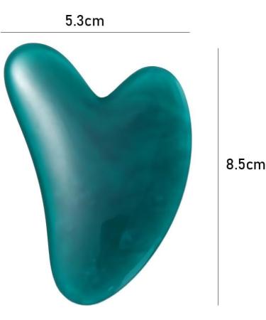 1Pc Green Gua Sha Facial Massager Tool - Resin Scraping Spa Tool for Skin Care & Face Slimming - Wrinkle Remover & Beeswax Scraper | Beauty & Personal Care - Buy Online on GoSupps.com