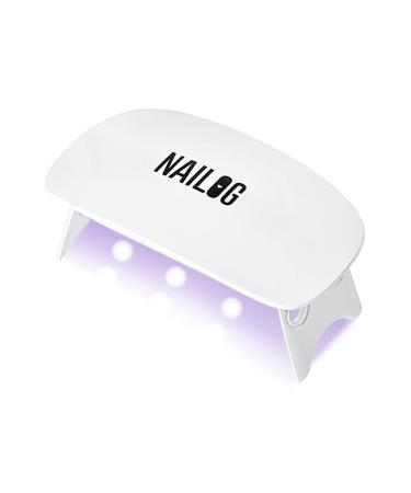 Nailog UV LED Nail Lamp, Mini 6W UV Light with USB Cable, Portable Nail Dryer Light for Gel Nails Polish Manicure, Handheld Nail UV Lamp for Curing by Nailog