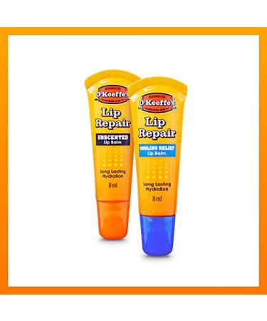 OKeeffe's Lip Repair Tube - Cooling Relief 8ml | Best Soothing Lip Balm for Dry Lips - International Shipping Available - Buy Online on GoSupps.com