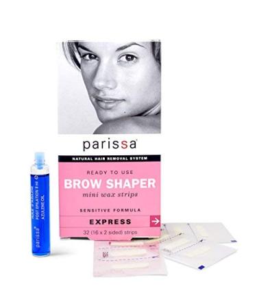 Parissa Eyebrow Shaper Wax Strips - 32 Count - Pink Hair Removal Wax for Perfect Brows - Buy Online on GoSupps.com