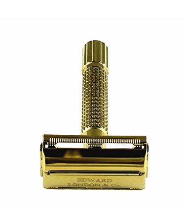 Edward London & Co. Elegant Gold Double Edge Butterfly Safety Razor - Premium Shaving Experience - Buy Online on GoSupps.com