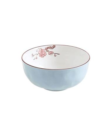 ATHUAH LIUZH Japanese Style Ceramic Ramen Bowl Rice Bowl Kitchen Tableware Fruit Salad Mixing Bowl Tableware Noodles Soup Bowls (Size : 7 inch) Brown 7 inches