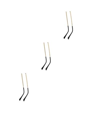 Ultechnovo glasses glasses 3 pair legs spare parts black screw holder bracket replacement metal bracket replacement arms narm metal glasses frame Goldenx3st 14x3cmx3pcs