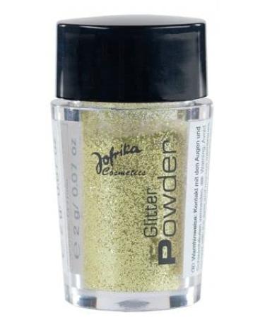 Jofrika glitter face powder gold i in a practical struck for exact dosage |Great make -up result |Small jar with a fine powder |Glitter effects for make-up |Available in 6 colors