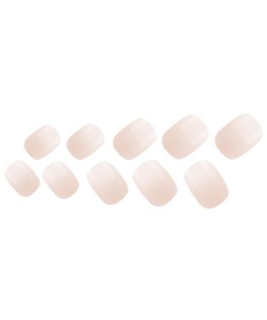 24 Pcs Ombre Short Square Press on Nails with Glue - Pink White False Nails for Women - Buy Online on GoSupps.com