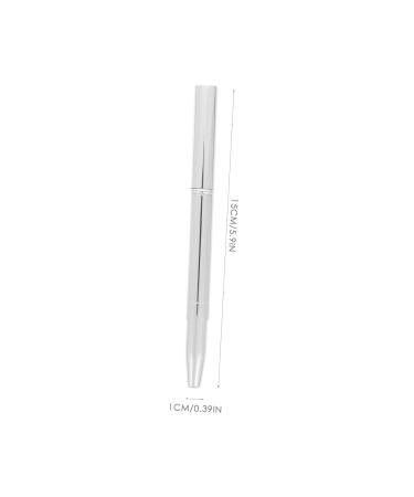 Double Ended Lipstick Brush - Portable Multifunctional Lip Cosmetic Applicator & Eyeshadow Brush | Beauty Makeup Accessory | Silver - Buy Online on GoSupps.com