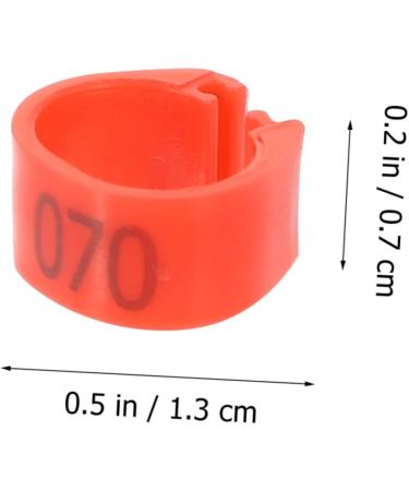 Sosoport 500 Pcs Pigeon Anklet Parrot Bird Chicken Id Bands Numbered Bands Label Meat Pigeon Abs 1.3X1.2X0.7CMx5pcs Colorfulx5pcs - Buy Online on GoSupps.com