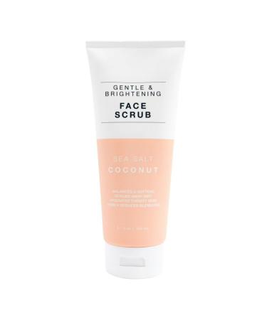 Gentle & Brightening Face Scrub with Sea Salt and Coconut 5.1 fl oz Exfoliating Cleanser for All Skin Types Helps Remove Impurities and Leave Skin Smooth and Fresh