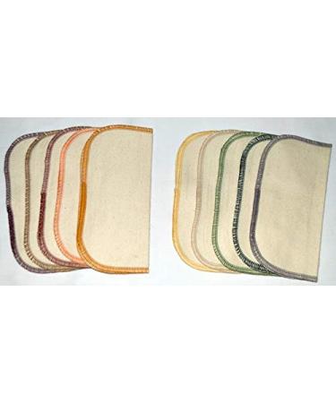 1 Ply Organic Flannel Washable Baby Wipes 8 x 8 Inches Organic Thread Earth s Palette Set of 10 - Buy Online on GoSupps.com