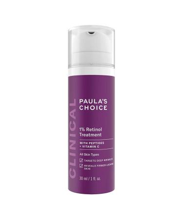 Paula's Choice CLINICAL 1% Retinol Treatment - Anti Aging & Skin Firming Serum for Face - Fights Wrinkles - with Vitamin C & Peptides - All Skin Types - 30 ml 30 ml (Pack of 1)