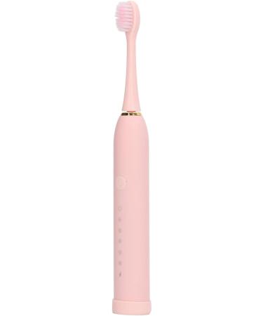 HaofyGrz03HME2-11 Refradable Electric Toothbrush - Deep Cleaning Soft Bristles IPX7 Waterproof 6 Modes for Adults - Pink - Buy Online on GoSupps.com