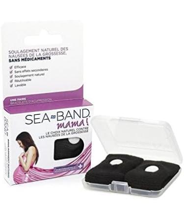 Sea-Band Mama Acupressure Bracelets - Black | Relief for Morning Sickness | International Shipping Available - Buy Online on GoSupps.com