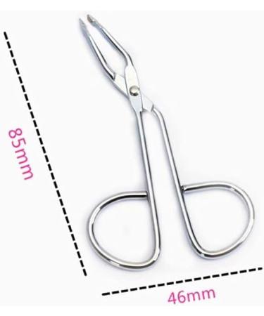 Stainless Steel Scissors Shaped Slant Tip Eyebrow Tweezer for Women - Random Color Beauty Tool - Buy Online on GoSupps.com