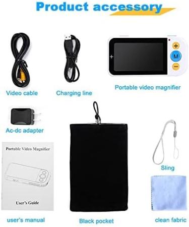 Electronic Reading Aid Digital Magnifier 4.3-Inch Handheld Portable Video Digital Magnifier 2x-32x for Reading Writing Viewing Maps Books - Buy Online on GoSupps.com