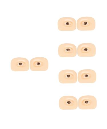 Housoutil 5 Sets Makeup Practice Skin Eyeshadow Professional Makeup Skin Makeup Eye Skin Mold Blank 6.9x5.2cmx5pcs Assorted Colorx5pcs