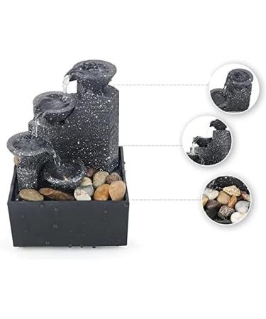 Office Desktop Fountain Flowing Water Ornaments Indoor Landscape Furnishings Irregular Stones LED Light Fountain for Living Room - Buy Online on GoSupps.com