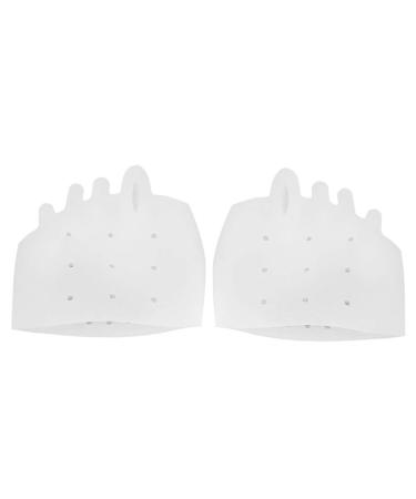 1 Pair Silicone Bunion Corrector Hallux Valgus Corrector Toe Protector Foot Care Pain Relief (White)