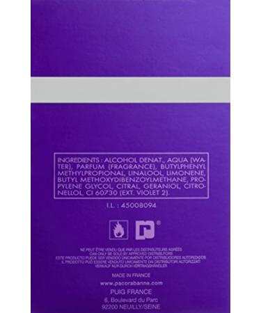 Ultraviolet Man by Paco Rabanne for Men 1.7 oz Eau de Toilette Spray Mint 1.7 Fl Oz (Pack of 1) - Buy Online on GoSupps.com