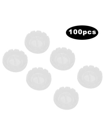 100Pcs Disposable Eyelash Ring Holder - Professional Adhesive Stand with Unique Flower Design for Eyelash Extensions | Plastic Material - Buy Online on GoSupps.com