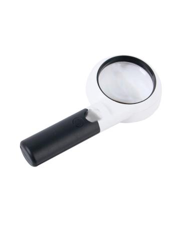 Magnifiers Portable Handheld Magnifier with 10 LED Lights 5X Dual Lens Large Lens Reading Stamp Recognition Reading Aids