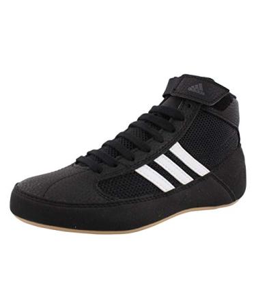 Adidas Wrestling HVC Youth Laced Wrestling Shoe (Toddler/Little Kid/Big Kid) Little Kid (4-8 Years) 4.5 Little Kid Black/White/Iron Metallic