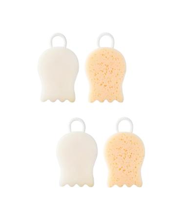 Beaupretty 4 Pcs Bath Sponge Facial Exfoliating Pads Exfoliating Bath Mesh Shower Ball Household Bath Balls Exfoliator Pouf Bath Ball Creative Bathing Props Bathroom Bath Balls White Pu 1 Count (Pack of 1)