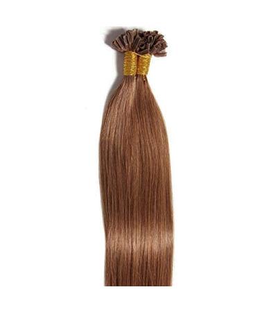 SEGO 45cm Real Hair Extensions - Keratin U-Tip 200 Strands Light Brown #6 (18) - 100g | Premium Quality International Shipping - Buy Online on GoSupps.com