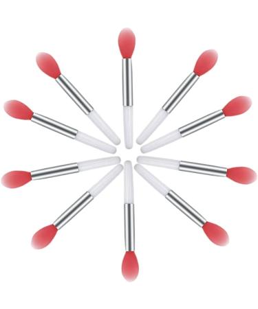 Silicone Lip Brushes Mini Lip Scrub Exfoliating Brush Reusable Lip Balm Applicators 10pcs for Lip Care Lip Gloss Lip Masks Eyeshadow Pink - Buy Online on GoSupps.com