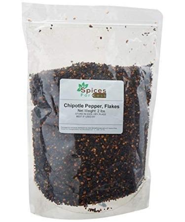 SFL Chili Pepper, Chipotle Pepper Flakes Crushed - 2 Pounds Bulk - Resealable Bag