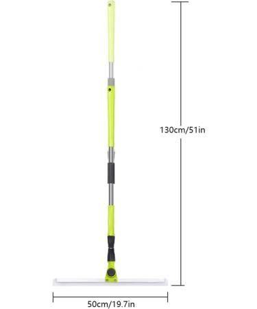 Silicone Broom with 51 Long Handle Silicone Brooms for Floor Cleaning Squeegee for Floor for Concrete Floor Bathroom Tile - Buy Online on GoSupps.com