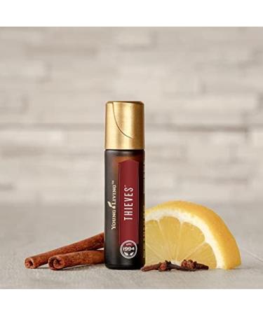 Buy Young Living Thieves Roll-On 10ml | Pre-Diluted Essential Oil Blend | Clove Lemon Cinnamon & Eucalyptus for On-the-Go Use | Shop Internationally - Buy Online on GoSupps.com