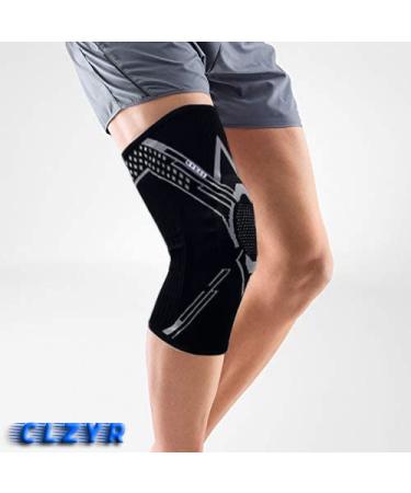 CLZYR Knee Compression Sleeve with Gel Pad & Stabilizers for Knee Pain Relief - Medium Black - Buy Online on GoSupps.com