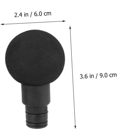 Beaupretty Fascia Gun Head - Muscle Massage Device Accessories | Relaxation Vibration Tool | Head Massage Tips | 9x6x2cm Black - Buy Online on GoSupps.com